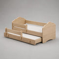 Lit gigogne enfant en MDF effet chêne clair avec tiroir lit 90 x 200 cm